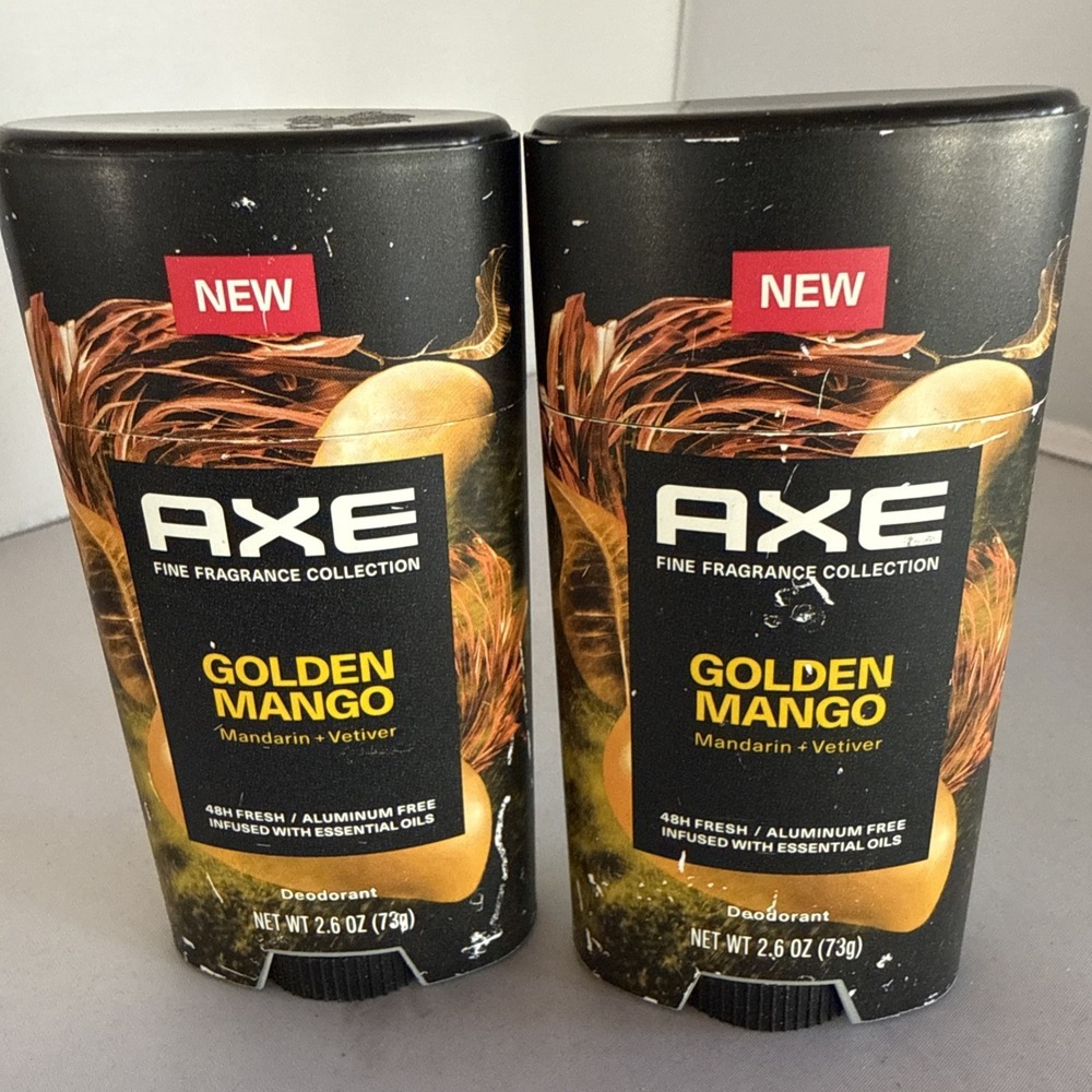 2x AXE Fine Fragrance Collection Golden Mango Mandarin + Vetiver 48H Deodorant
